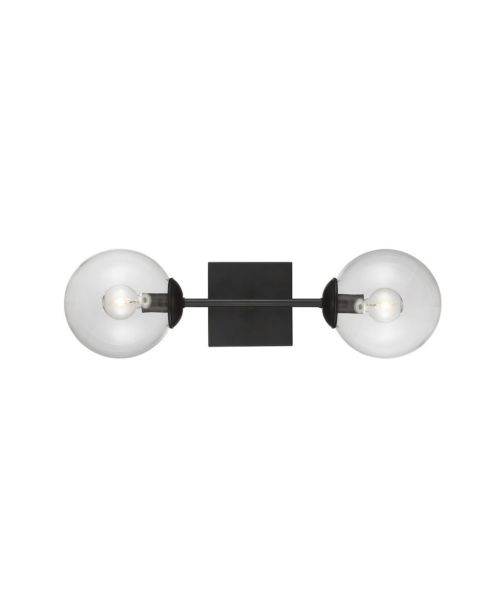 Trade Winds Angie 2 Light Wall Sconce in Black
