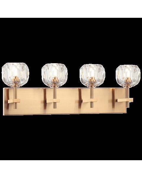 Matteo Rosa 4-Light Wall Sconce In Aged Gold Brass