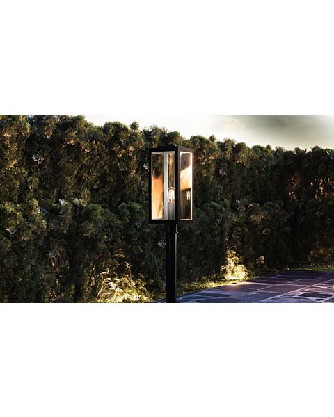 Quoizel Westover 7 Inch Outdoor Post Light in Earth Black