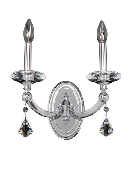 Allegri Floridia 2 Light 11 Inch Wall Sconce in Chrome