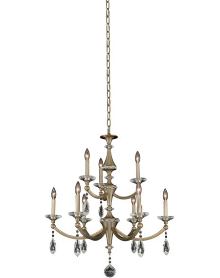  Floridia Modern Chandelier in Matte Brushed Champagne Gold
