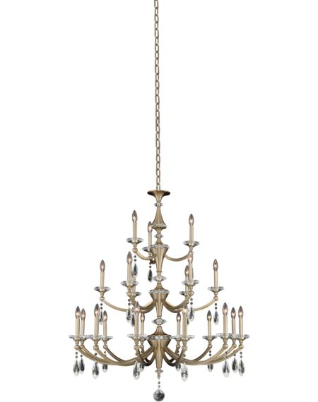  Floridia 2 Modern Chandelier in Matte Brushed Champagne Gold
