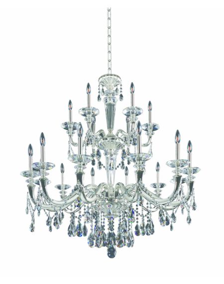  JolivetTraditional Chandelier in Two Tone Silver