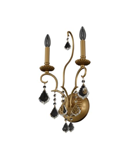 Allegri Elise 2 Light 20 Inch Wall Sconce in Gold Patina