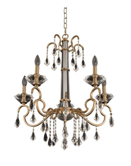  Valencia Modern Chandelier in Brushed Champagne Gold