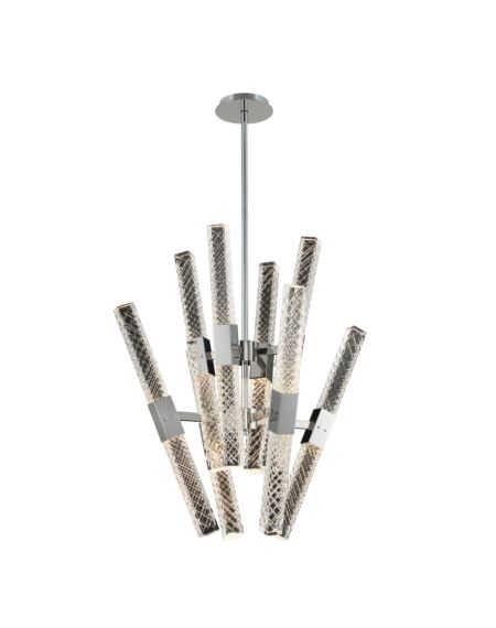  Apollo Contemporary Chandelier in Brushed Champagne Gold