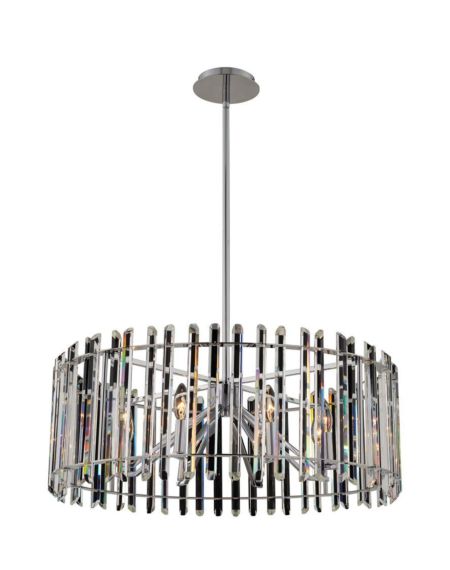 Allegri Viano 8 Light Contemporary Chandelier in Polished Chrome