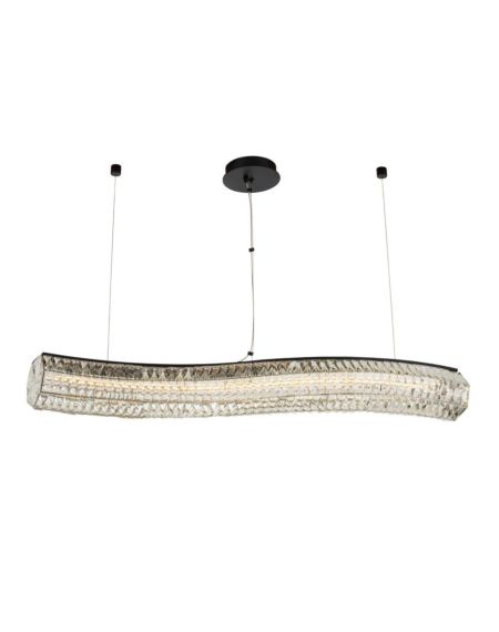  Tamburo Contemporary Chandelier in Matte Black with Polished Chrome