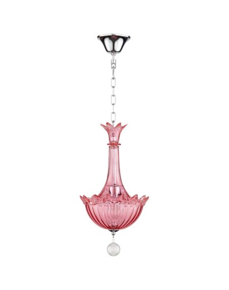Biscay Pink Glass Pendant Light
