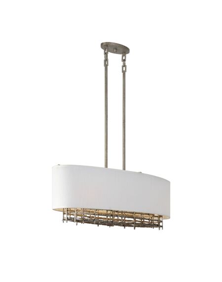 Cameo 4-Light Linear Chandelier in Campagne Luxe