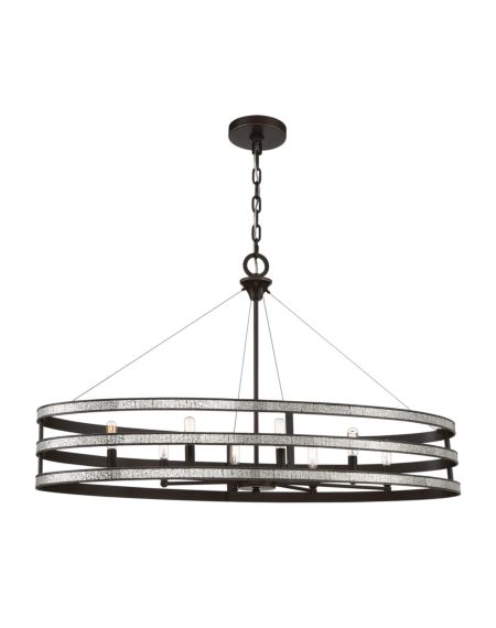 Madera 8-Light Linear Chandelier in English Bronze