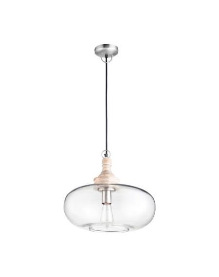  Wallace Wood and Glass Pendant Light in Natural