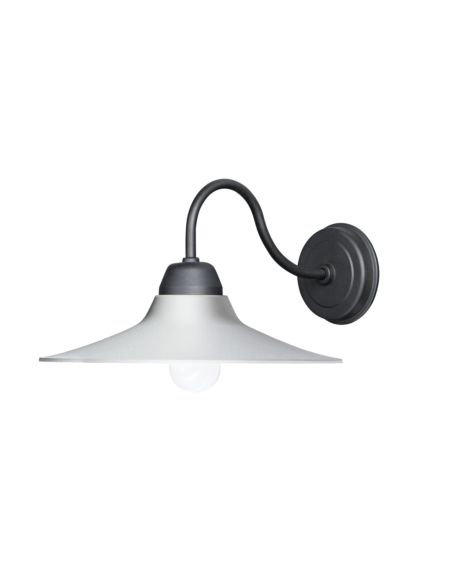  Dockside Outdoor Wall Light in White and Black