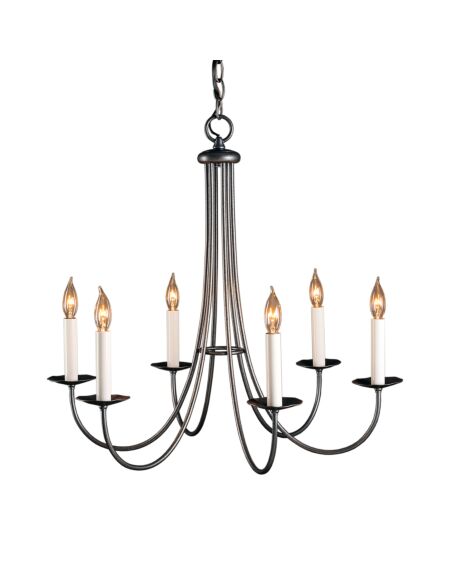 Hubbardton Forge 23 6-Light Simple Sweep Chandelier in Natural Iron