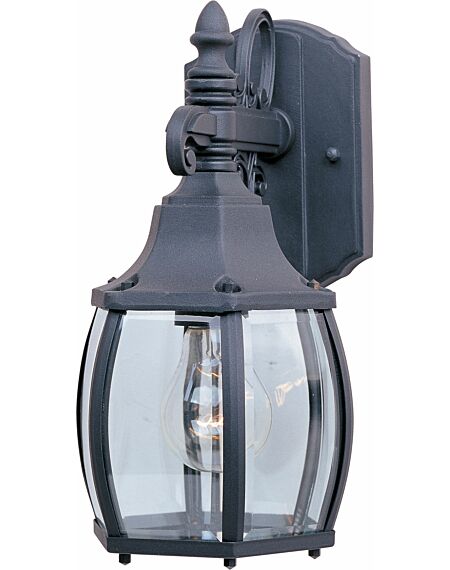 Crown Hill 1-Light Outdoor Wall Lantern in Black