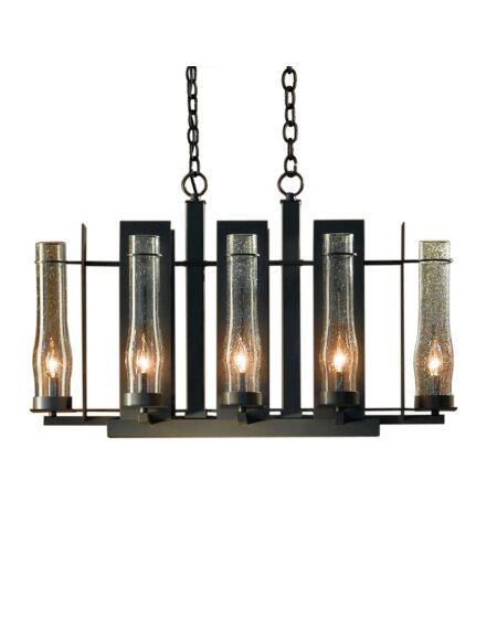 Hubbardton Forge 22 8-Light New Town Large Chandelier in Dark Smoke