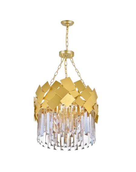 CWI Lighting Panache 4 Light Down Chandelier with Medallion Gold Finish