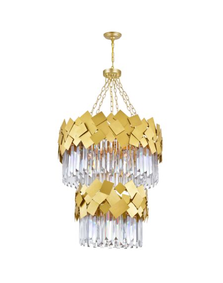 CWI Lighting Panache 10 Light Down Chandelier with Medallion Gold Finish