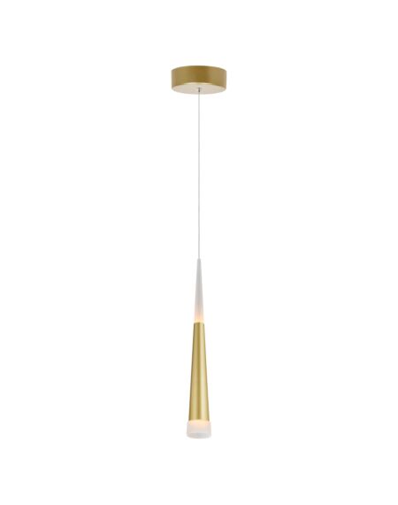 CWI Lighting Andes LED Down Mini Pendant with Satin Gold Finish