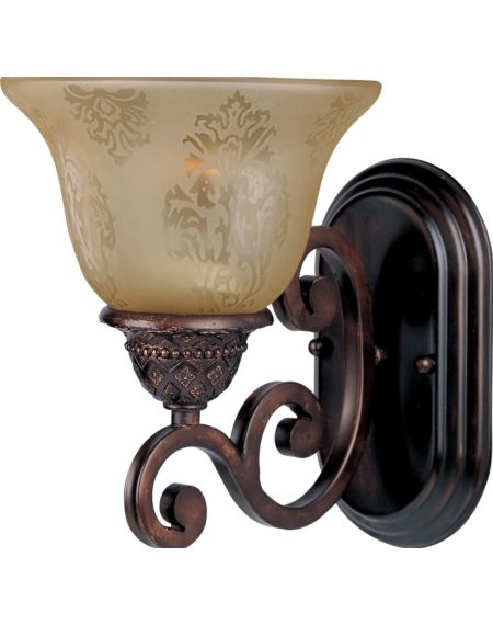 Maxim Lighting Symphony 9.5 Inch Screen Amber Wall Sconce in Oil Rubbed Bronze