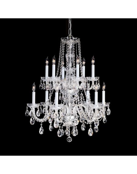 Traditional Crystal 12-Light Hand Cut Crystal Chandelier