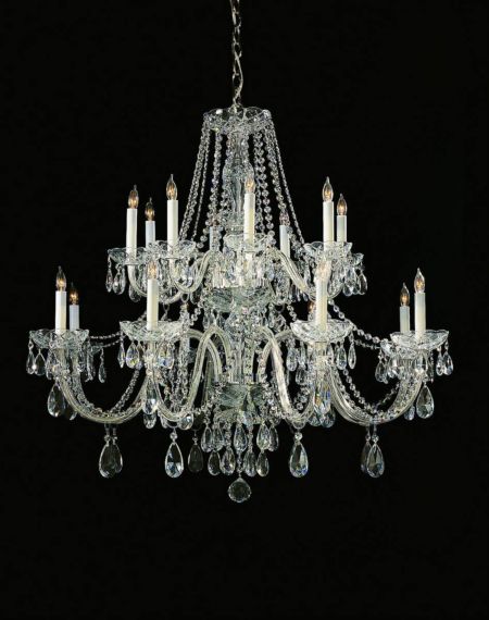 Traditional Crystal 16-Light Hand Cut Crystal Chandelier