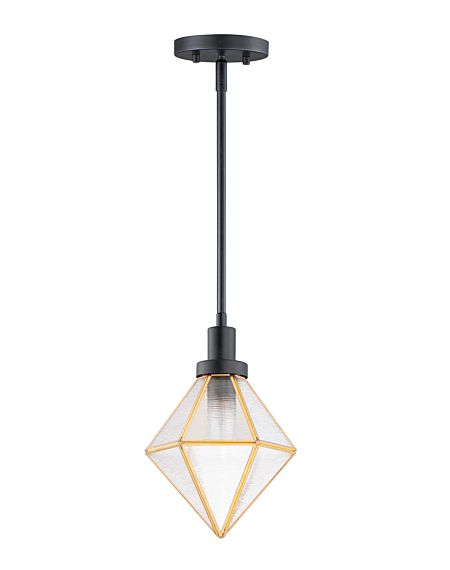  Adorn Pendant Light in Black and Burnished Brass