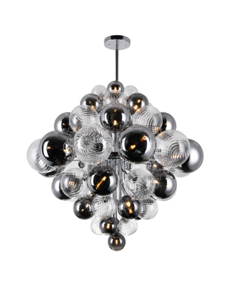 CWI Lighting Pallocino 27 Light Chandelier with Chrome Finish