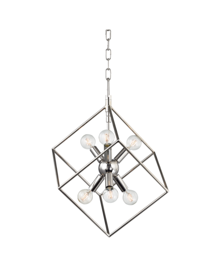  Roundout Pendant Light in Polished Nickel