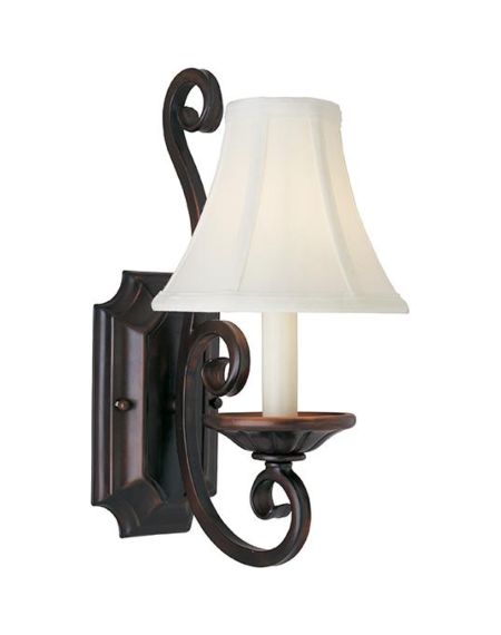 Manor Wall Sconce with Fabric Shade