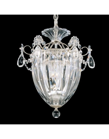 Bagatelle 3-Light Chandelier in Antique Silver with Clear Heritage Crystals