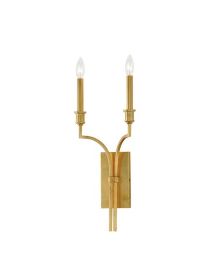 Normandy 2-Light Wall Sconce in Gold Leaf