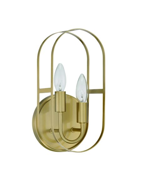 Craftmade Mindful 2-Light Bathroom Vanity Light in Satin Brass