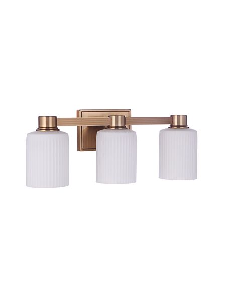 Craftmade Bretton 3-Light Bathroom Vanity Light in Satin Brass