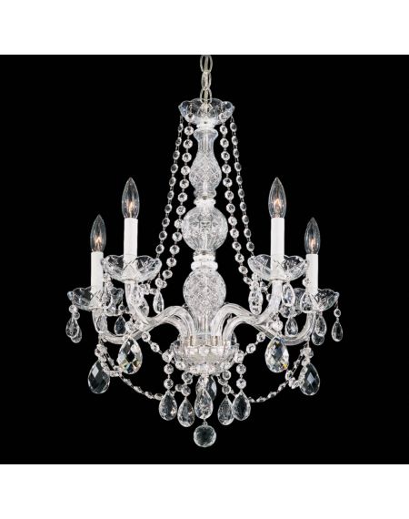 Arlington 5-Light Chandelier in Silver with Clear Heritage Crystals