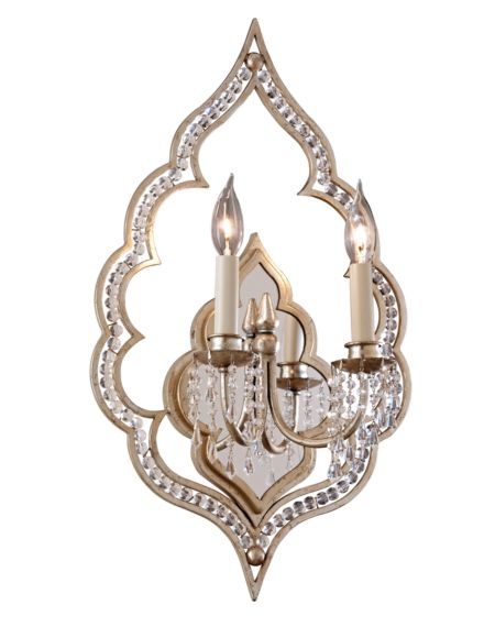 Bijoux Crystal Accent Lighted 2-Light Wall Sconce