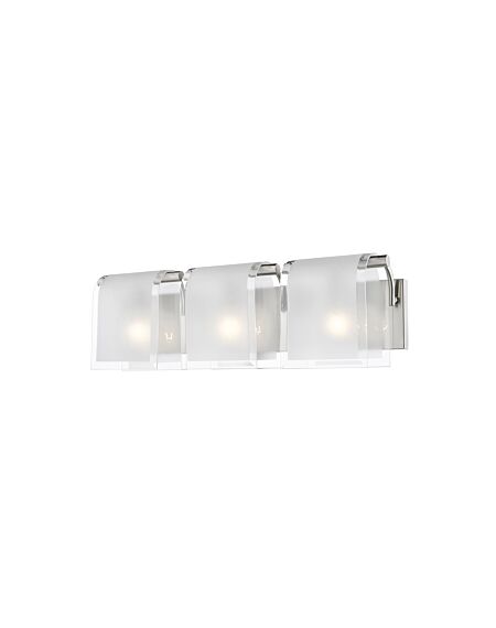 Z-Lite Zephyr 3-Light Bathroom Vanity Light In Brushed Nickel