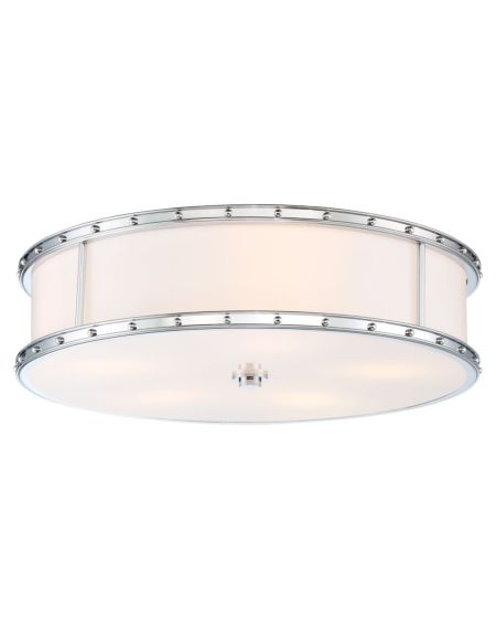  LED Etched Glass Ceiling Light in Chrome