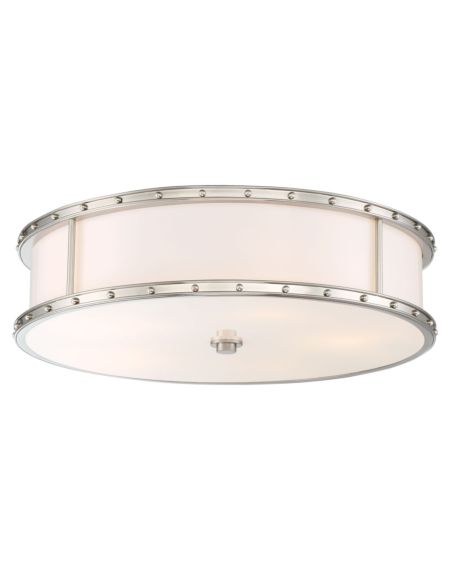  LED Etched Glass Ceiling Light in Brushed Nickel