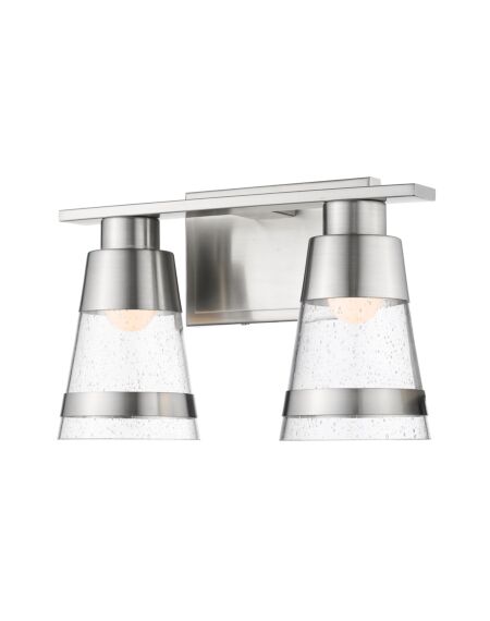 Z-Lite Ethos 2-Light Bathroom Vanity Light In Brushed Nickel