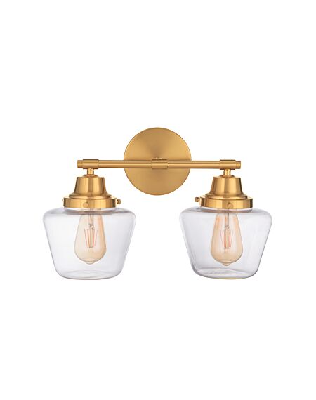 Craftmade Essex 2-Light Bathroom Vanity Light in Satin Brass