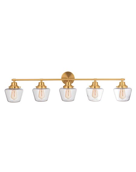Craftmade Essex 5-Light Bathroom Vanity Light in Satin Brass