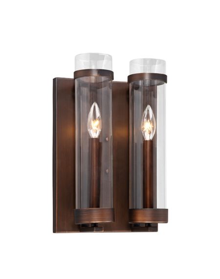 Millennium Lighting Milan 2 Light Wall Sconce in Rubbed Bronze