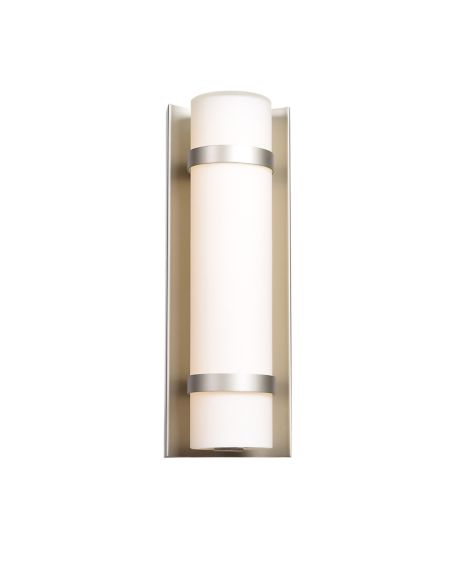 Access Cilindro 12 Inch Outdoor Wall Light in Brushed Steel