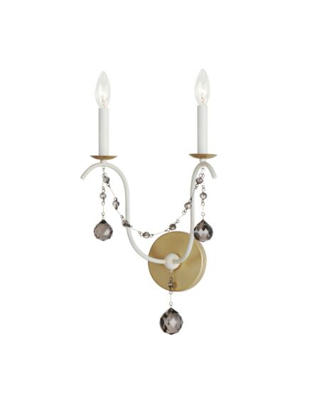 Formosa 2-Light Wall Sconce in Ecru with Venetian Gold