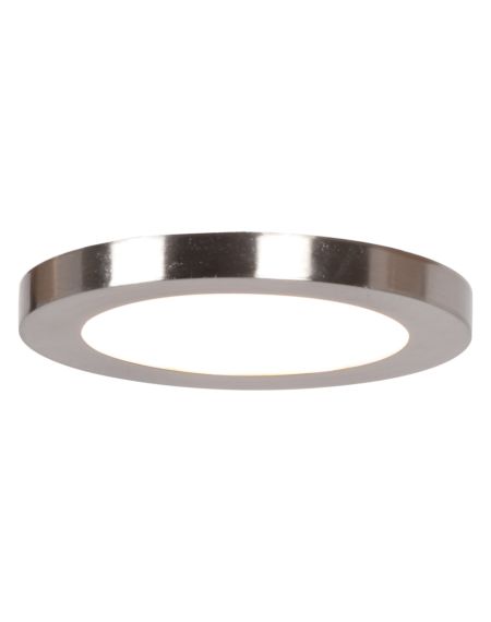 Disc Ceiling Light in Brushed Steel