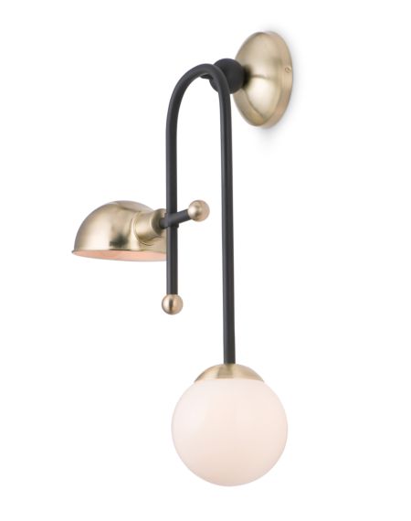  Mingle Led Wall Sconce in Bronze and Satin Brass