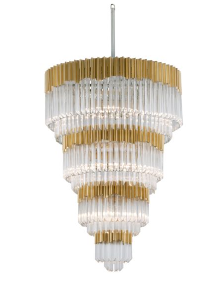  CharismaPendant Light in Gold Leaf With Polished Stainless