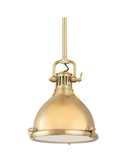  Pelham Pendant Light in Aged Brass