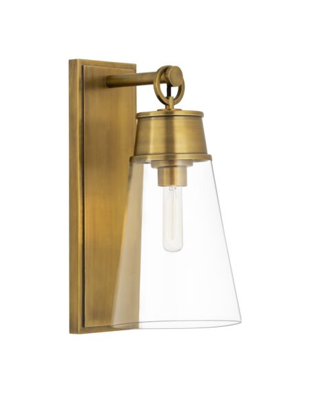 Z-Lite Wentworth 1-Light Wall Sconce In Rubbed Brass
